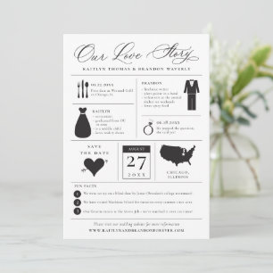 Infographic Save the Date Love Story