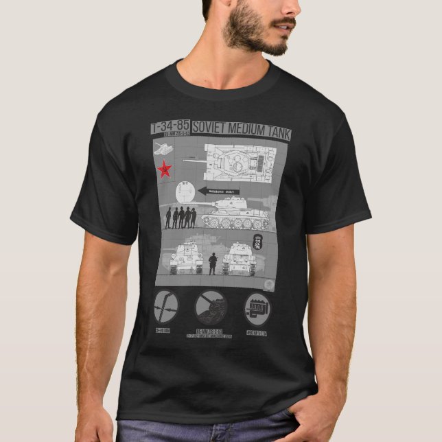 Infographics T 34 85 T-Shirt (Front)