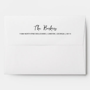 Informal Casual Handwritten Script White Envelope