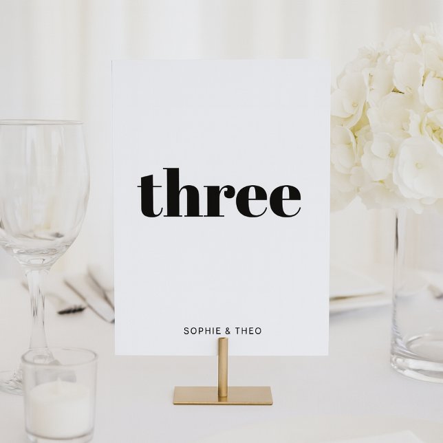 Informal Minimalist | Modern Retro Casual Wedding Table Number (Creator Uploaded)