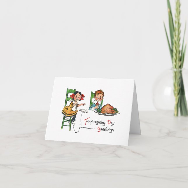 Informal Thanksgiving Invite Card (Front)