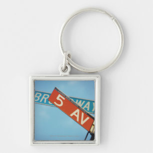 Information board in New York City Keychain