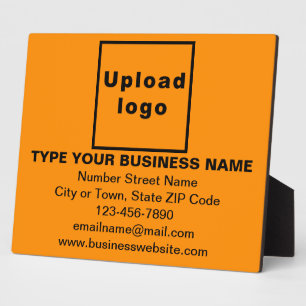 Information d'affaires Plaque rectangle couleur or