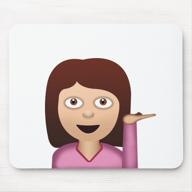Information Desk Person Emoji Mouse Pad (Front)