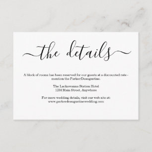 Information / Details Enclosure Card - Simple