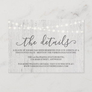 Information Enclosure Card   Rustic Romantic
