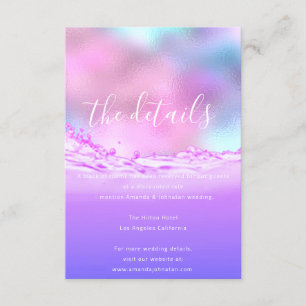 Information Enclosure Card Wedding Details Pastels