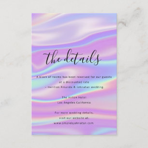 Information Enclosure Card Wedding Holographic