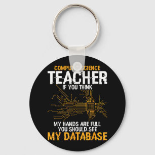Information Technology Database Computer Science T Keychain