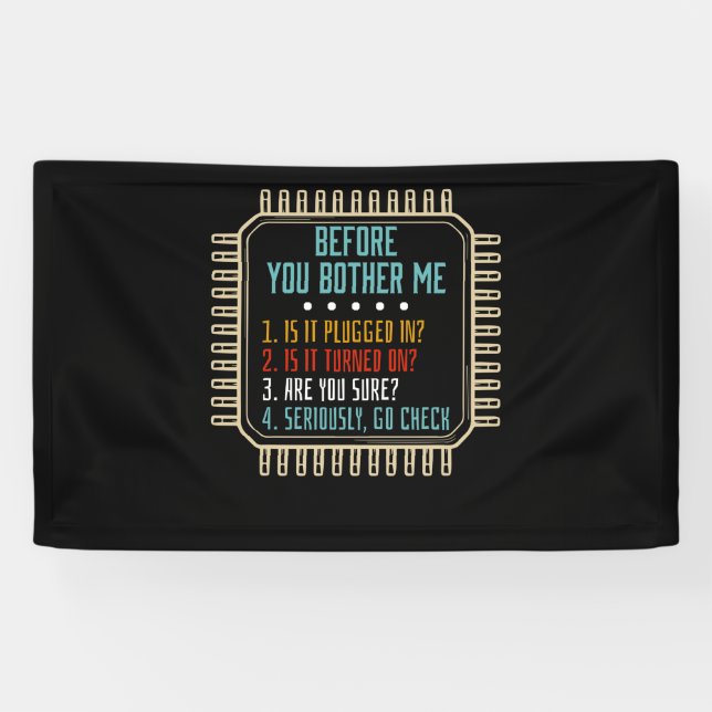 Information Technology Tech Technical Support Gift Banner (Horizontal)