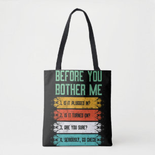 Information Technology Tech Technical Support Tote Bag