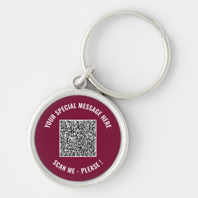 Informations Code QR Votre Message Porte-clés Surp (Devant)