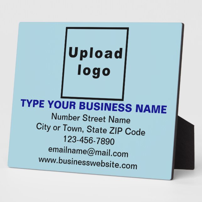 Informations commerciales Plaque rectangle bleu cl (Côté)