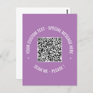 Informations d'analyse de code QR et carte texte p