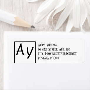 Informations de contact monogrammées