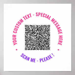 Informations sur l'analyse de code QR et affiche d