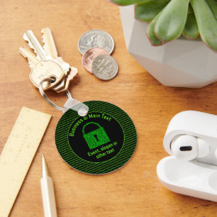 Infosec Theme - Secure Digital Data - fully custom Keychain