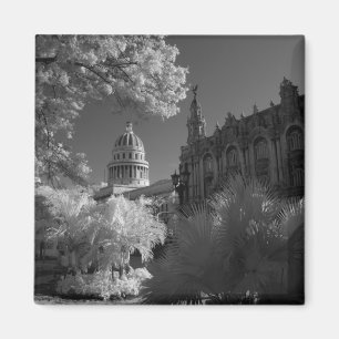 Infra red of Capitol building dome in Havana Magnet