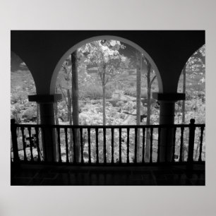 Infra red of trees buildings and trails in Las 3 Poster