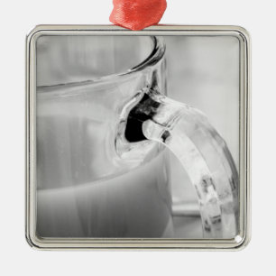 Infrared, Black & White,cup, glass, coffee, Metal Ornament