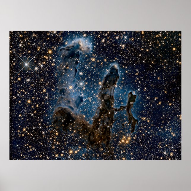 Infrared Eagle Nebula Pillars of creation Poster (Front)