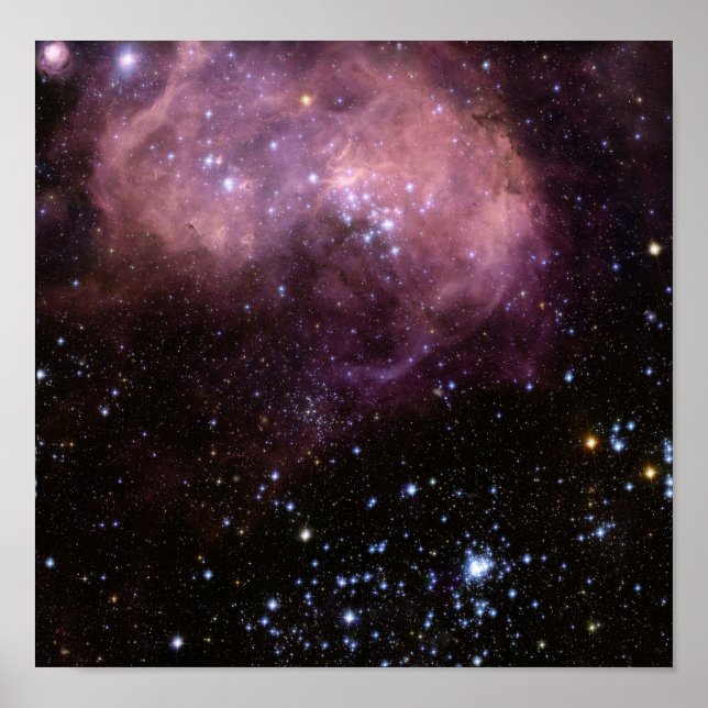 Infrared Magellanic Cloud Space Poster (Front)