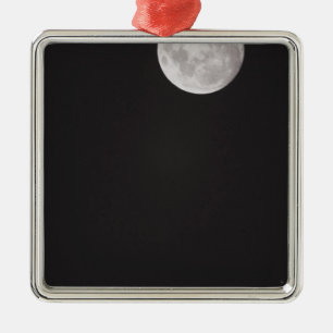 Infrared moon. metal ornament