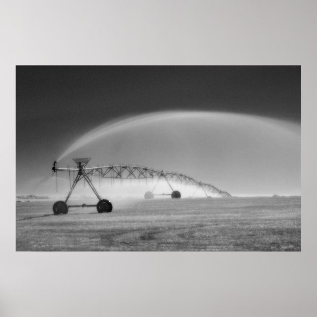 infrared pivot sprinkler east of loveland colorado poster (Front)