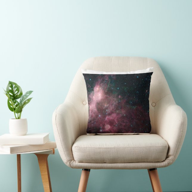 Infrared View Showing The Birth And Death Of Stars Throw Pillow (Chair)