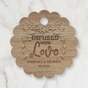 Infused With Love Wedding Favour Tags