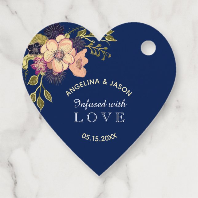 Infused with Love Wedding Favour Tags (Back)