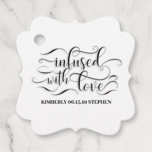 Infused With Love Wedding Favour Tags