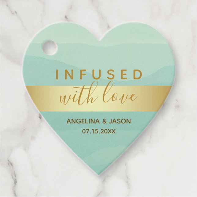 Infused With Love Wedding Favour Tags (Front)