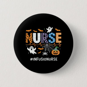 Infusion Nurse Nursing Stethoscope Halloween Essen 2 Inch Round Button
