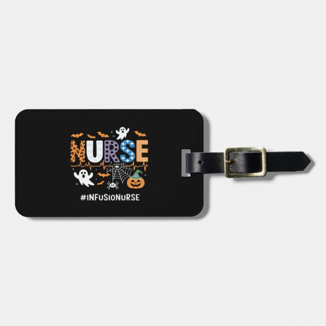 Infusion Nurse Nursing Stethoscope Halloween Essen Luggage Tag (Front Horizontal)