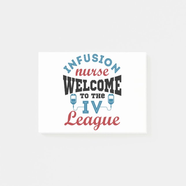 Infusion Nurse Welcome to the I.V. League Post-it Notes (Front)