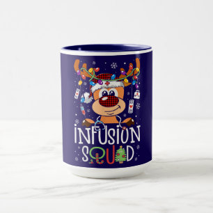 Infusion Squad Christmas – Festive Reindeer Design Mug