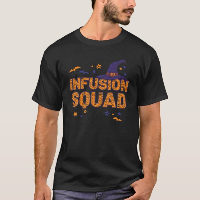 Infusion Squad Witch Halloween Matching Nurse T-Shirt (Front)
