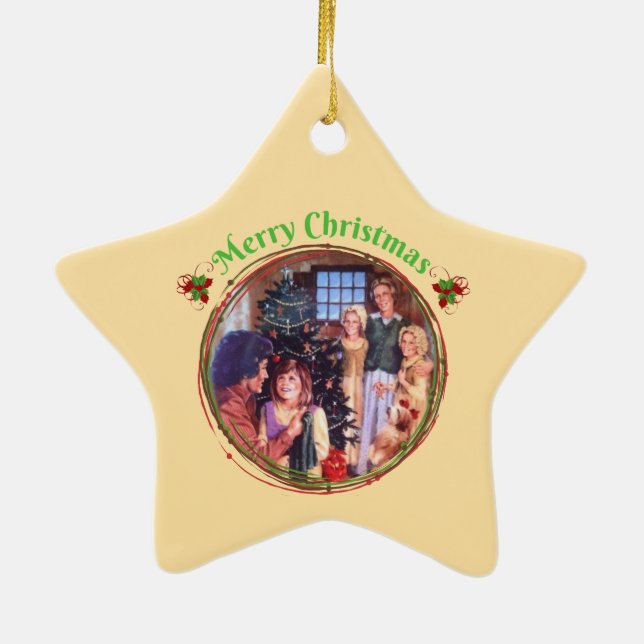 Ingalls Family Christmas Ceramic Ornament (Back)