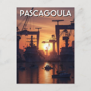 Ingalls Shipyard Pascagoula Mississippi Postcard