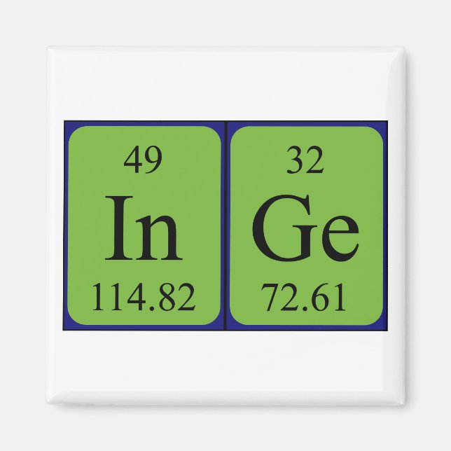 Inge periodic table name magnet (Front)