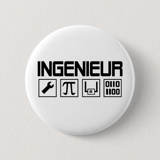 ingenieur icon 2 inch round button (Front)
