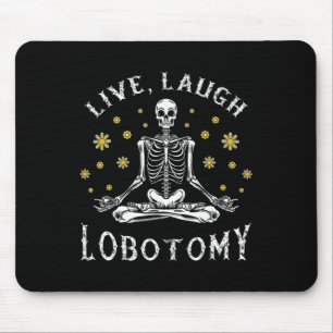 Ingenius Funny Lobotomy Shirts And Gifts Skeleton Mouse Pad