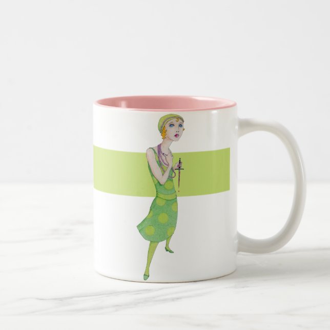 Ingenue pink striped Mug (Right)