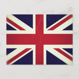 Inglaterra Bandeira Grunged Postcard