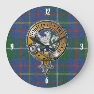 Inglis Tartan & Badge Large Clock