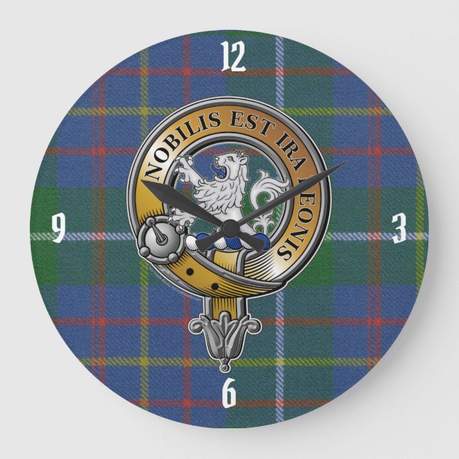 Inglis Tartan & Badge Large Clock (Front)