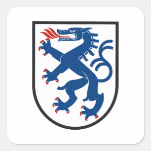 Ingolstadt city flag germany symbol emblem dragon square sticker