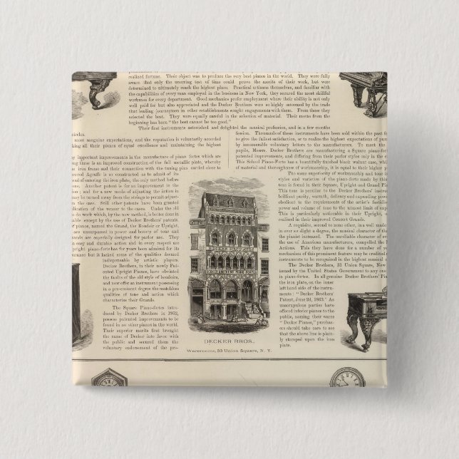 Ingrapham and Gamewell Company 2 Inch Square Button (Front)