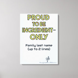 Ingredient-Only Household Canvas Print